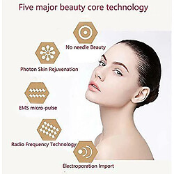 Chrono Machine de dissolvant de rides 5 dans 1Facial Skin Tightening Beauty Device améliore l'apparence de la peau endommagée par l'âge des rides ou les rayons UV