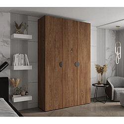 Abiks Meble Armoire Inova 4 À Portes Battantes 236,7/150/47 3 Portes (marron/nero)