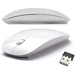 SOURIS SANS FIL ULTRA FINE DESIGN WIRELESS MOUSE STYLE APPLE MAC PC PORTABLE BLANCHE