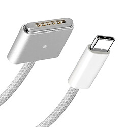 Apple Câble pour MacBook USB C vers MagSafe 3 Nylon Tressé 2m LED Original Blanc