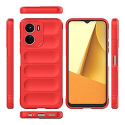 Htdmobiles Coque pour Vivo Y16 - housse etui silicone gel fine + verre trempe - ROUGE