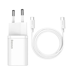 Chargeur Baseus 25W USB-C Super Si Blanc