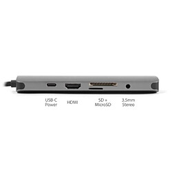 Sitecom Adaptateur Multiport USB 3.1 PD C-2xA 3.1/C PD/HDMI/Jack 4p//LAN/SD/µSD CN-382