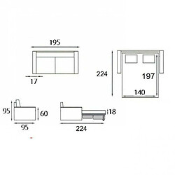 Acheter Inside 75 Canapé lit 3 places MASTER convertible EXPRESS 140 cm polyuréthane Marron MATELAS 18 CM INCLUS