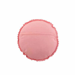 Paris Prix Coussin Rond Déco Dentelle 40cm Rose