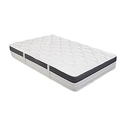 Visiodirect Matelas réversible CLICK 90x190 cm, en mousse mémoire de forme, haute adaptabilité et ergonomique, indépendance du couchage, avec face été/hiver, épaisseur 26cm