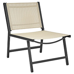 Acheter Beliani Chaise de jardin MARCEDDI Beige-Noir