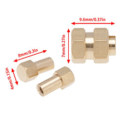 Acheter Poids de L'adaptateur D'entraînement Hexagonal de Moyeu de Roue En Laiton Adapté pour Voiture RC SCX24 90081 AXI00002