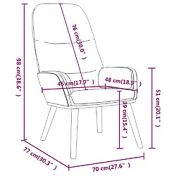 vidaXL Chaise de relaxation Crème Tissu pas cher