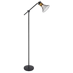 Globo Lighting Lampadaire design Purra - H. 149 cm - Noir et doré