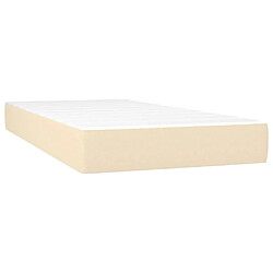 Acheter Maison Chic Lit Adulte - Lit simple Lit à sommier tapissier avec matelas moelleux - Meuble de Chambre - Crème 100x200 cm Tissu -MN60648