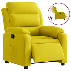 Maison Chic Fauteuil Relax pour salon, Fauteuil inclinable électrique jaune velours -GKD53438