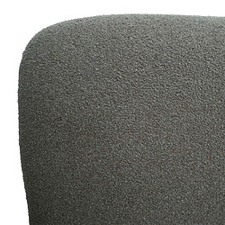 Mendler Fauteuil lounge HWC-L83, fauteuil cocktail fauteuil rembourré, tissu bouclé/textile métal ~ gris