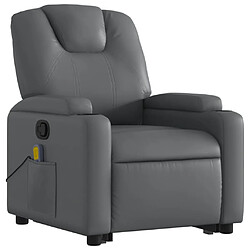 Avis Maison Chic Fauteuil Relax pour salon, Fauteuil inclinable de massage Gris Similicuir -GKD46489