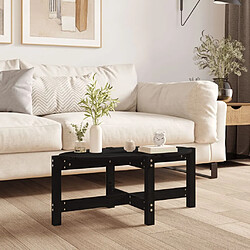 ComfortXL Table Basse Noir 87x48x35 Cm Bois Massif De Pin