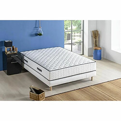 DEKO DREAM Matelas à ressorts 7 zones équilibré 140 x 200 x 24 cm + sommier Détente