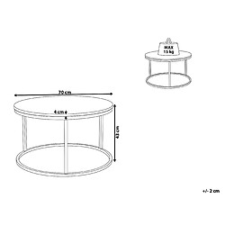 Avis Beliani Table basse Acier inox Rose doré CORAL