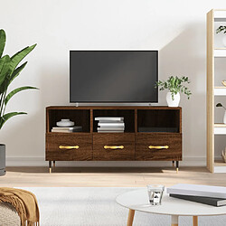 vidaXL Meuble TV chêne marron 102x36x50 cm bois d'ingénierie