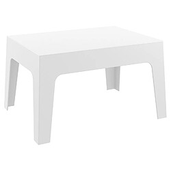 Alterego Table basse 'MARTO' blanche en matière plastique