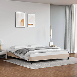 Maison Chic Lit adulte - Lit simple Cadre de lit,Structure du lit Contemporain Cappuccino 160x200 cm Similicuir -MN83583