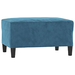 vidaXL Repose-pied Bleu 70x55x41 cm Velours