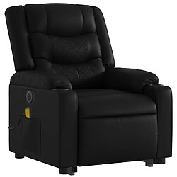 Avis vidaXL Fauteuil inclinable de massage électrique noir similicuir