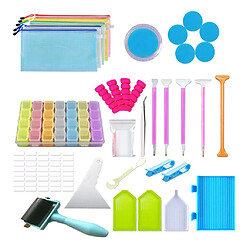 58 pièces 5D diamants peinture outils et accessoires Kits avec diamant peinture rouleau et diamant broderie stylo collant pour adultes ou enfants