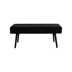 Avis Mes Banc 100x35x44 cm en velours noir - LEEDY