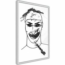 Paris Prix Affiche Murale Encadrée Scary Clown 20 x 30 cm Blanc