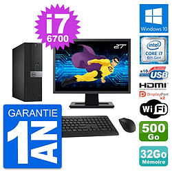 PC Dell 5040 SFF Ecran 27" i7-6700 RAM 32Go Disque 500Go HDMI Windows 10 Wifi - Occasion