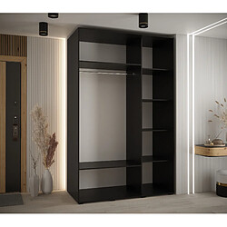 Avis Abiks Meble Armoire LANKO 2 À Portes Coulissantes 235,2/150/60 3 Portes (Noir/Noir)