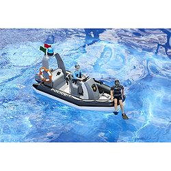 Acheter Bruder Bateau de police gonflable bworld avec policier, plongeur et accessoires