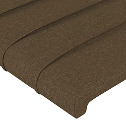 Acheter Maison Chic Lot de 2 Têtes de lit design pour chambre - Décoration de lit Marron foncé 72x5x78/88 cm Tissu -MN83988