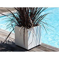 Avis Jardinière carrée Graphit 39,5 x 39,5 x 43,5 cm - 35 L - Blanc cérusé - Eda