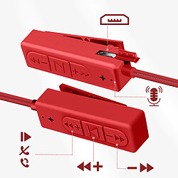 Defunc Kit piéton Bluetooth Hybrid avec Micro et Télécommande Rouge pas cher