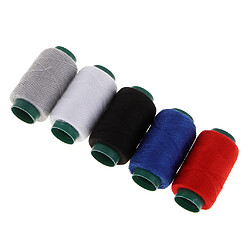 5 Couleurs Polyester Fils à Coudre Pour Main & Machine à Coudre 200 Mètres Blanc