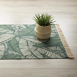 Atmosphera, Createur D'Interieur Tapis à imprimé Jungle en coton - 120 x 170 cm - Vert et beige pas cher