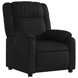 Maison Chic Fauteuil Relax pour salon, Fauteuil inclinable Noir Similicuir -GKD10472