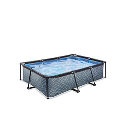 EXIT Piscine Stone 220x150x65cm avec pompe filtrante - grise