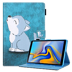 Etui en PU Impression de motifs avec support Loup pour votre Samsung Galaxy Tab A7 Lite 8.7 (2021) T220/T225