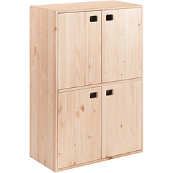 Astigarraga Meuble de rangement en pin 4 portes Dinamic.