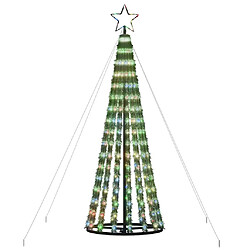 Avis vidaXL Arbre de Noël lumineux conique 275 LED colorées 180 cm