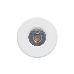 Acheter Inspired Cies Downlight 8.4cm Rond 7W COB LED 3000K, 590lm, IP54, Blanc Mat, Driver Inclus, 3 ans de Garantie