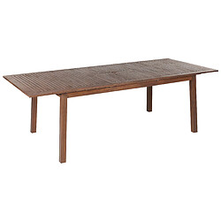 Beliani Table de jardin 180/240 x 100 cm Bois Bois foncé CESANA