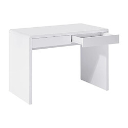 Acheter Vente-Unique Bureau avec 2 tiroirs - MDF - Blanc laqué - VACELA