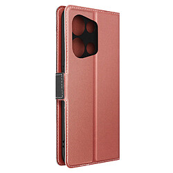 Avizar Étui pour Oppo Reno 8 Pro 5G Portefeuille Support Finition Striée Rose / Gris