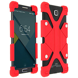 Avizar Coque Antichocs Universelle support vidéo Rouge pour HTC Desire 728