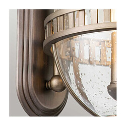 Elstead Lighting Applique murale extérieur Kichler Aluminium,laiton,verre grainé transparent Bronze bruni pas cher