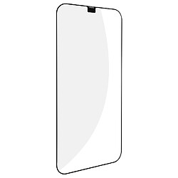 Avizar Verre Trempé pour iPhone 12 Biseauté 5D Surface Full Glue + Applicateur Noir