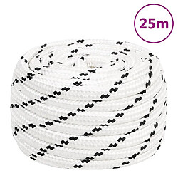 vidaXL Corde de travail Blanc 20 mm 25 m Polyester